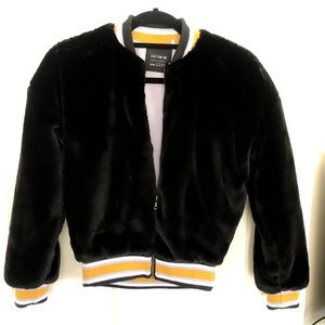 Cotton On Faux Fur Bomber Jacket